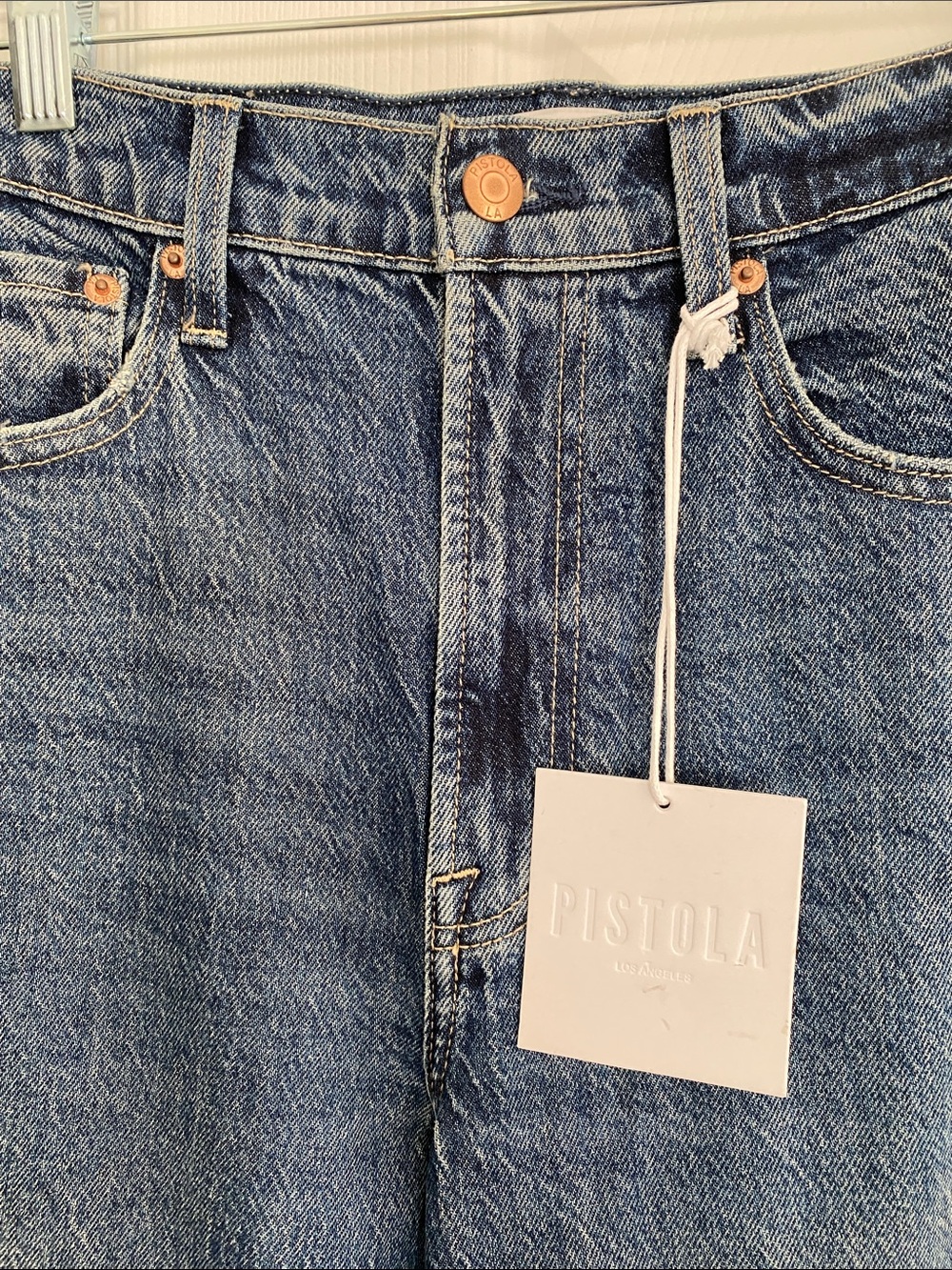 Pistola Cassie Super High Rise Straight Jean in Palladium Size 28 NWT - Picture 2 of 9